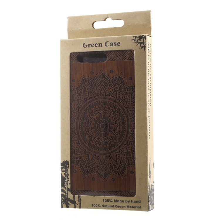 Carving Handmade Hard Wood Back Phone Casing for Huawei P10 - Mandala Pattern-8