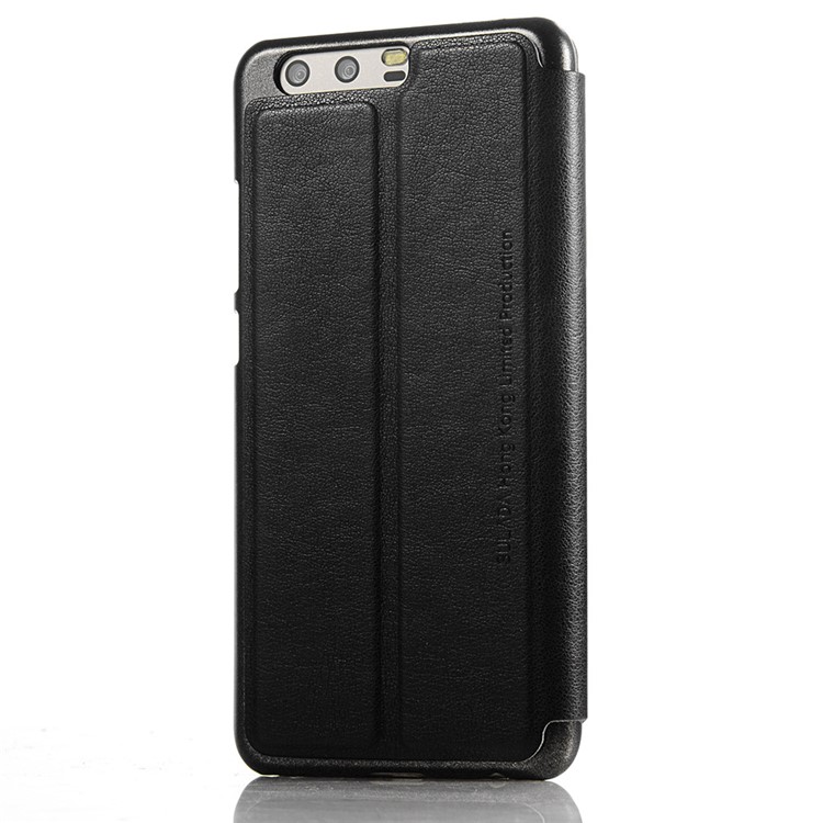 SULADA View Window Auto Wake & Sleep PU leather Stand Case for Huawei P10 - Black-2