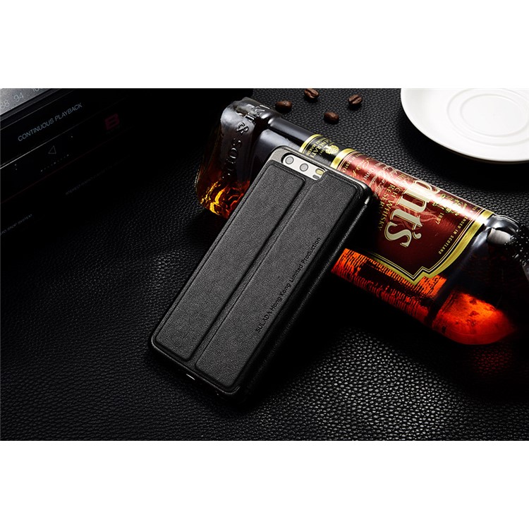 SULADA View Window Auto Wake & Sleep PU leather Stand Case for Huawei P10 - Black-4