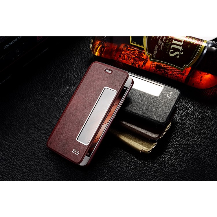 SULADA View Window Auto Wake & Sleep PU leather Stand Case for Huawei P10 - Black-7