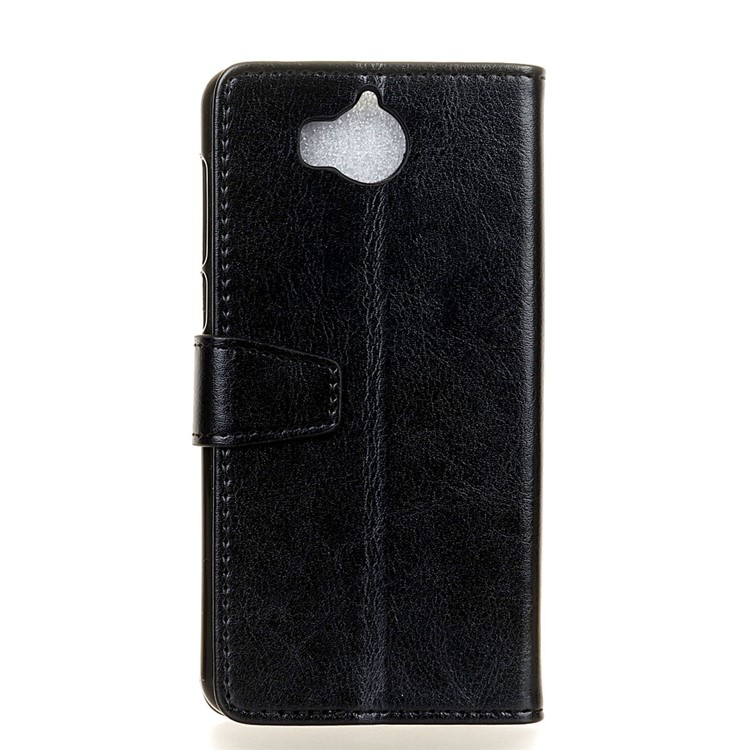 Crazy Horse Wallet Leather Stand Cover for Huawei Y5 (2017) - Black-2