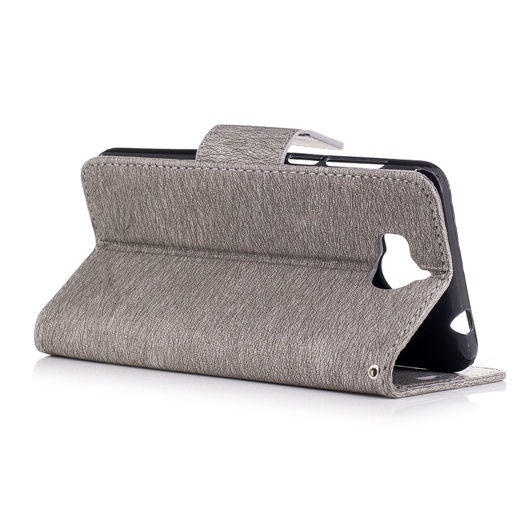 Imprinted Bear Wallet Leather Stand Case for Huawei Y5 (2017) - Grey-4