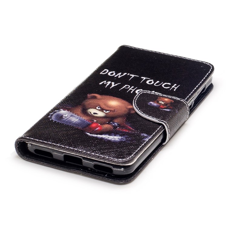 Pattern Printing Wallet Leather Magnetic Case for Huawei Y5 (2017) / Y6 (2017) - Brown Bear-6