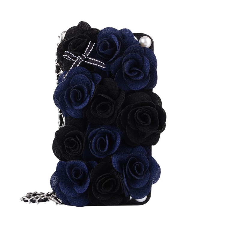 3D Roses Decor Wallet Leather Flip Case Cover with Lanyard for Huawei P10 Plus - Black-2
