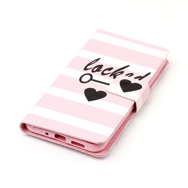 Pattern Printing Leather Wallet Case for Huawei P10 Lite - Heart Pattern-4