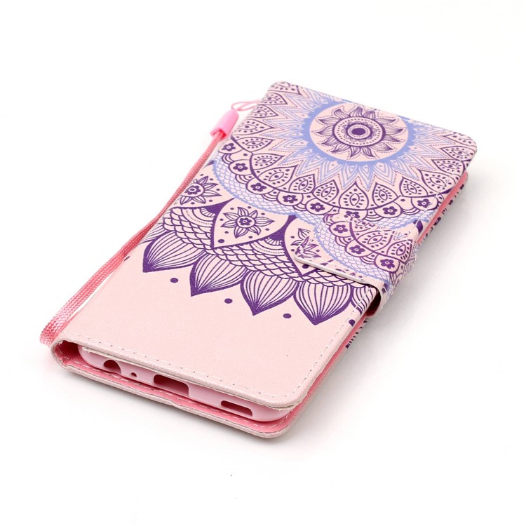 Patterned Wallet Leather Stand Case for Huawei P10 - Flower Pattern-5