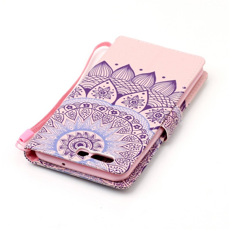 Patterned Wallet Leather Stand Case for Huawei P10 - Flower Pattern-6