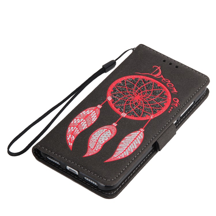 Dream Catcher Pattern Wallet Leather Flip Phone Case with Strap for Huawei P8 Lite (2017) / Honor 8 Lite - Black-7