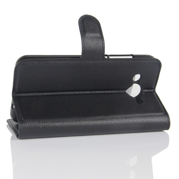 Lychee Skin Wallet Leather Stand Case for Huawei Y3 (2017) - Black-5