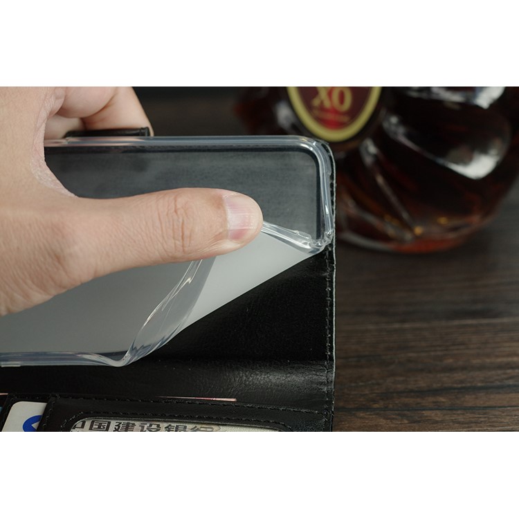 For Huawei P8 Lite (2017) / Honor 8 Lite Splicing Litchi Texture Wallet Leather Phone Cover - Black-5