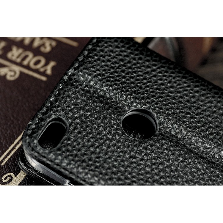 For Huawei P8 Lite (2017) / Honor 8 Lite Splicing Litchi Texture Wallet Leather Phone Cover - Black-6