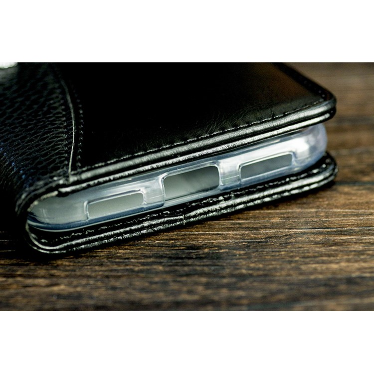 For Huawei P8 Lite (2017) / Honor 8 Lite Splicing Litchi Texture Wallet Leather Phone Cover - Black-7