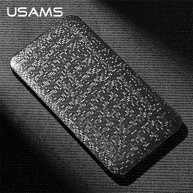 USAMS US-CD21 10000mah Série De Mosaicos Banco De Energia Dual USB - Preto-1