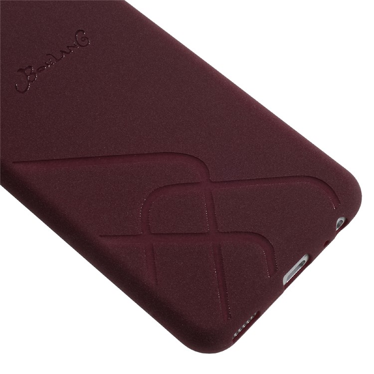 BOSILANG Lines Pattern Matte TPU Case for Huawei P10 Plus - Wine Red-3