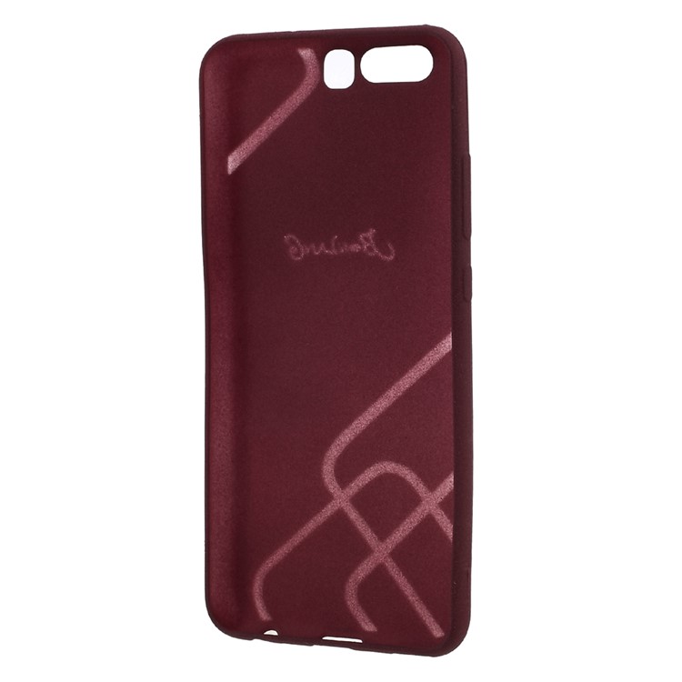 BOSILANG Lines Pattern Matte TPU Case for Huawei P10 Plus - Wine Red-4