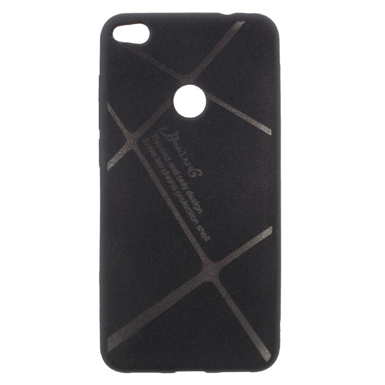 BOSILANG Lines Pattern Matte TPU Case for Huawei P8 Lite (2017) / Honor 8 Lite - Black-1