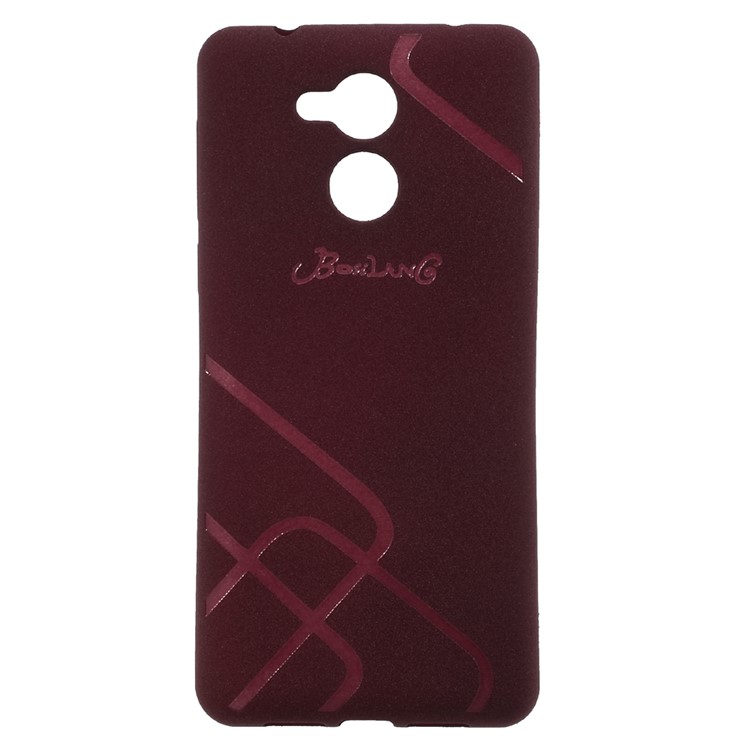 BOSILANG Lines Pattern Matte TPU Case for Huawei Enjoy 6s - Wine Red-1