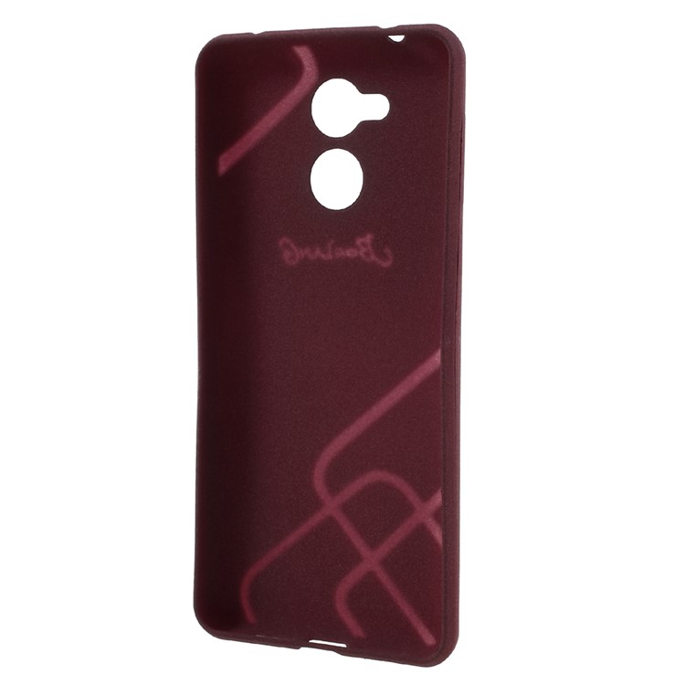 BOSILANG Lines Pattern Matte TPU Case for Huawei Enjoy 6s - Wine Red-3