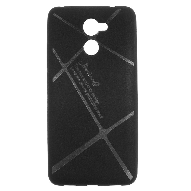 BOSILANG Lines Pattern Matte TPU Case for Huawei Enjoy 7 Plus - Black-1