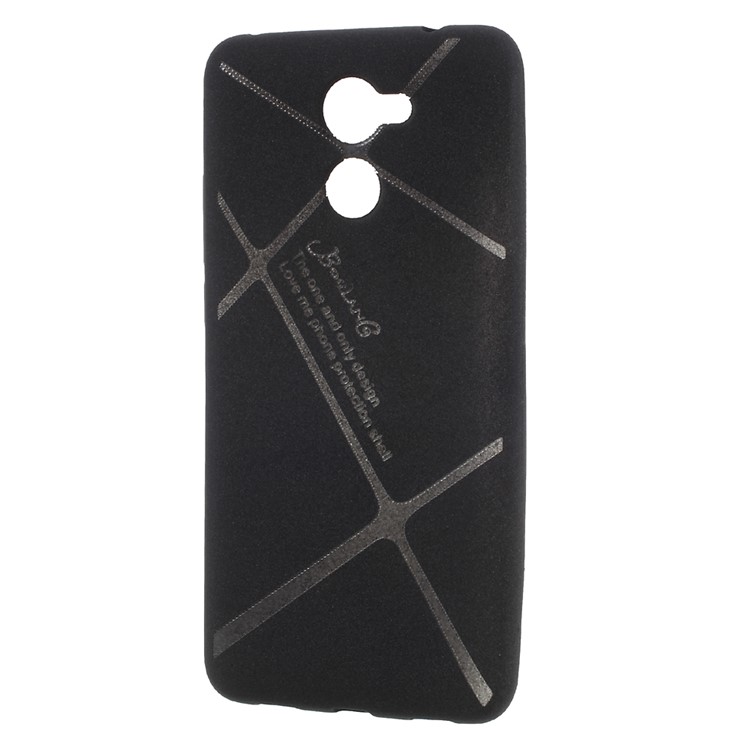 BOSILANG Lines Pattern Matte TPU Case for Huawei Enjoy 7 Plus - Black-2