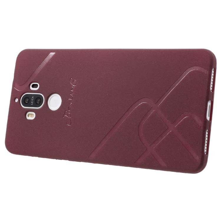 BOSILANG Lines Pattern Matte TPU Case for Huawei Mate 9 - Wine Red-3