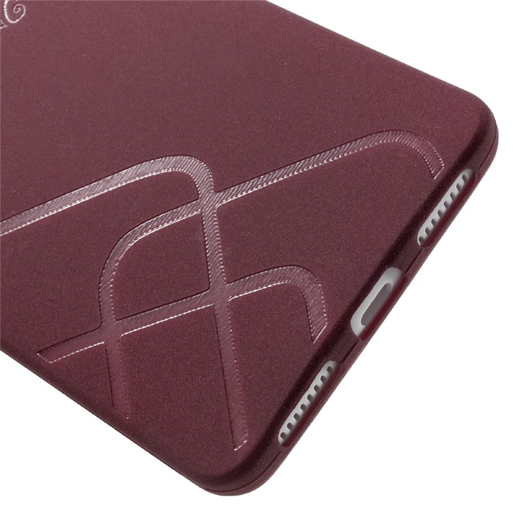 BOSILANG Lines Pattern Matte TPU Case for Huawei Mate 9 - Wine Red-4