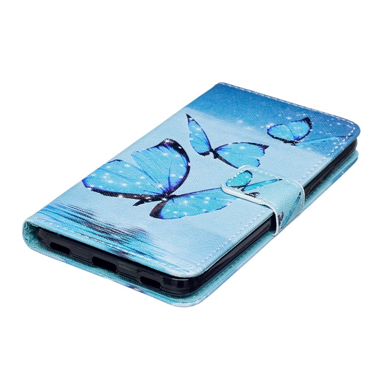 Pattern Printing Protective Leather Wallet Case for Huawei Honor 5c/GT3/Honor 7 Lite - Blue Butterfly-4