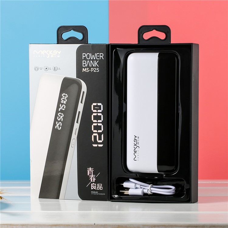 MESKEY MS-P25 12000mAh Dual USB Portable Power Bank with LCD Digital Display-12