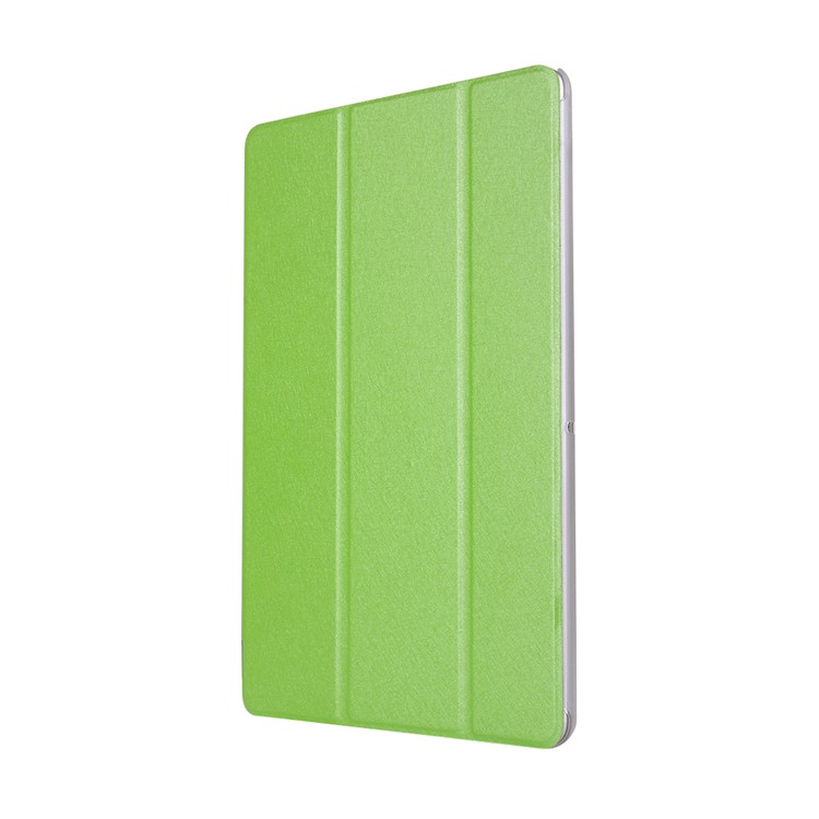 Silk Grain Tri-fold Leather Flip Cover for Huawei MediaPad T3 10 - Green-2