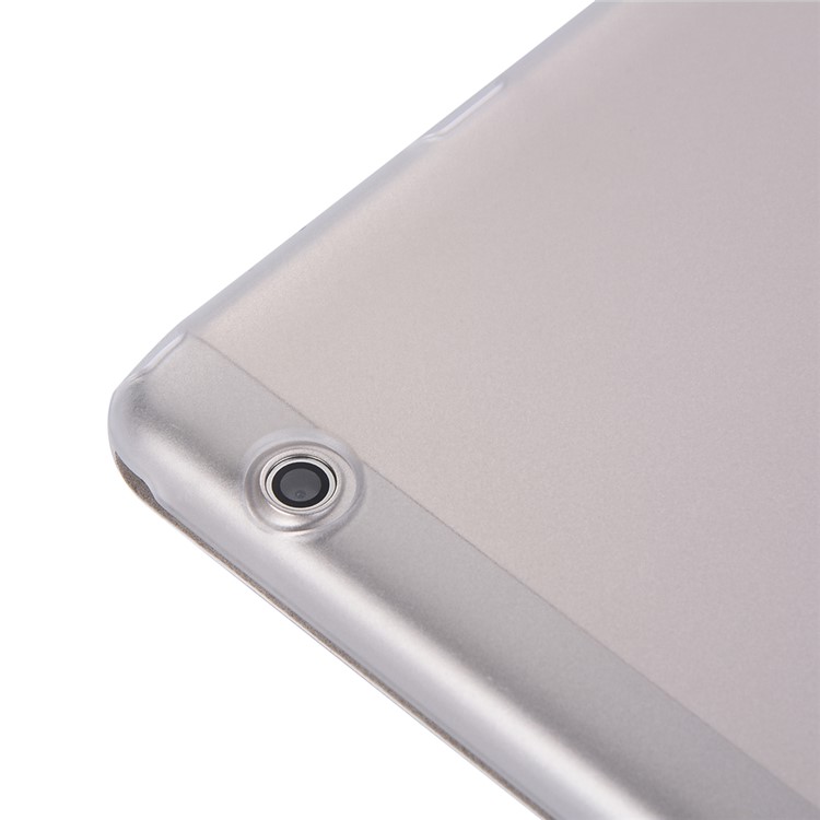 Silk Grain Tri-fold Leather Flip Cover for Huawei MediaPad T3 10 - Green-7