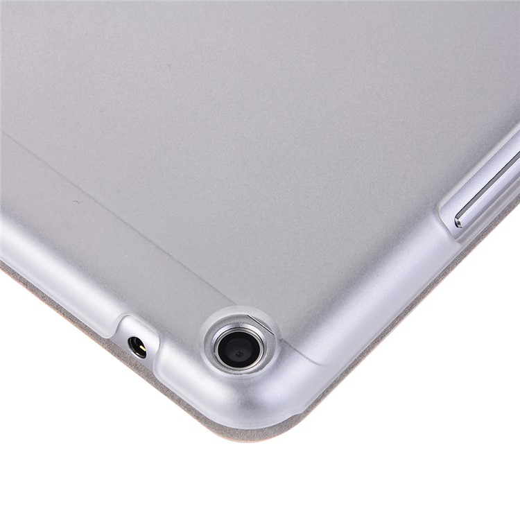 Silk Texture Tri-fold Stand Leather Cover for Huawei MediaPad T3 8.0 - Rose-7