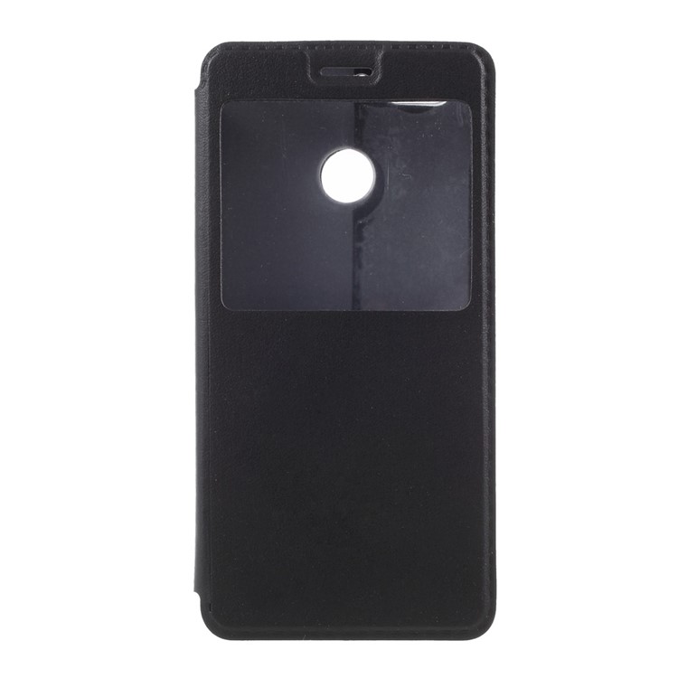 Folding Stand View Window Leather Phone Case for Huawei Nova 2 - Black-3