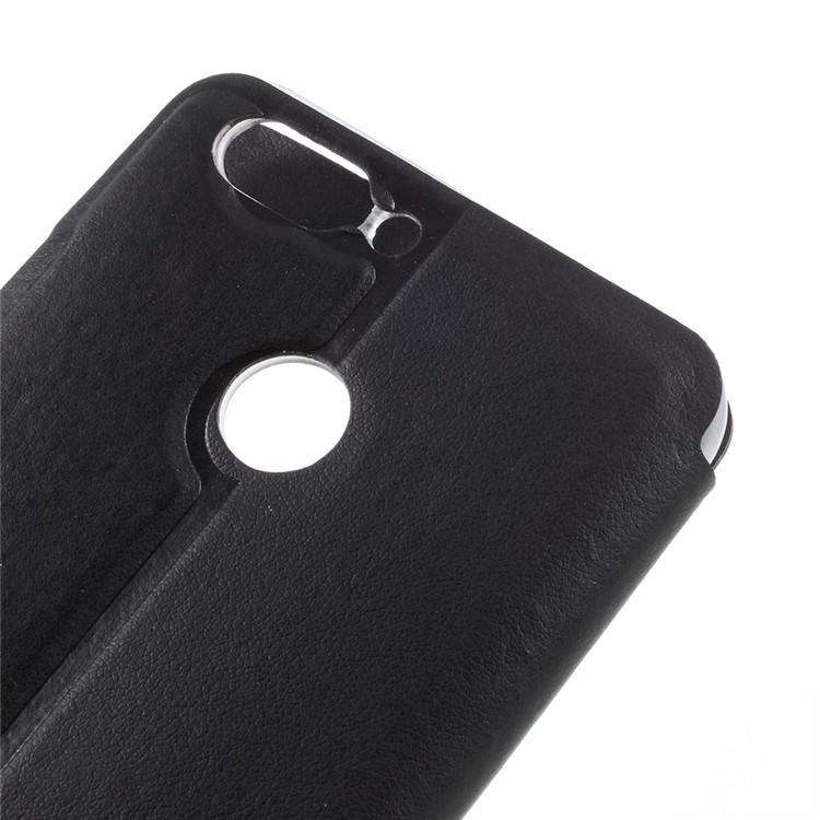 Folding Stand View Window Leather Phone Case for Huawei Nova 2 - Black-8