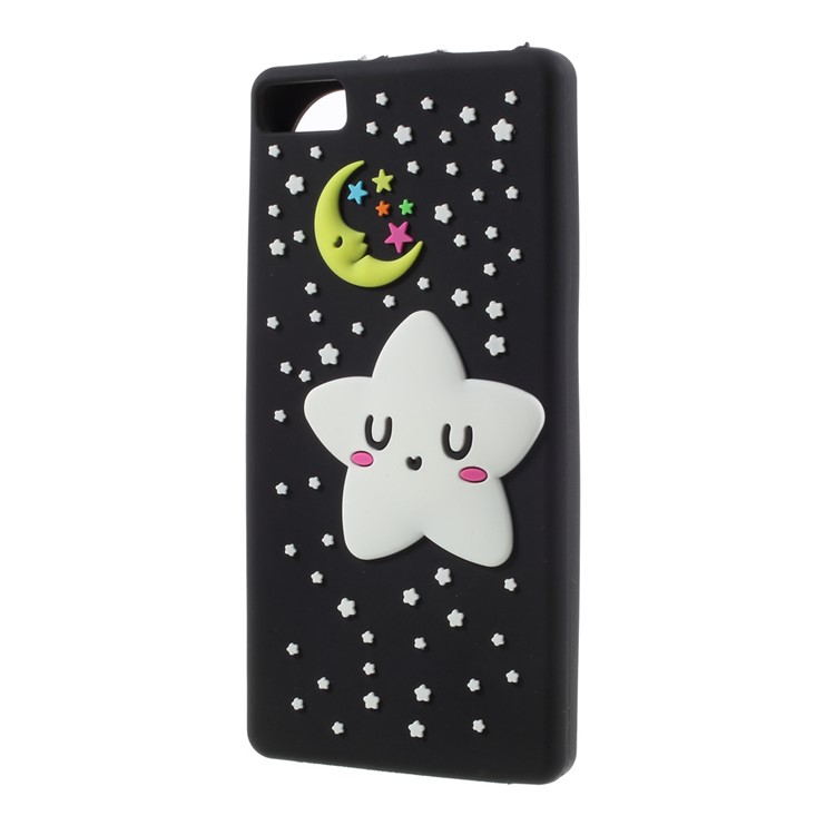 Luminous Glow Stars Silicone Protective Cases for Huawei P8 Lite - Black-2