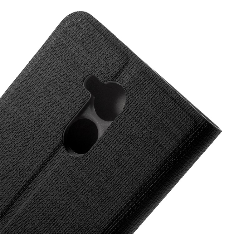 Cross Pattern Bi-color Card Slot Leather Case for Huawei Honor 6c - Black-6