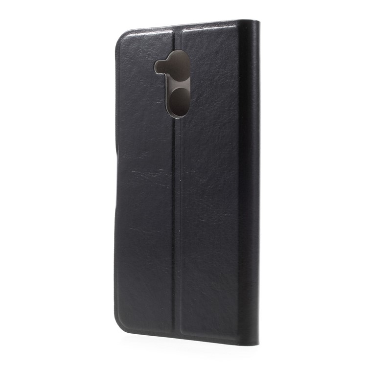 Crazy Horse Card Slot Stand Leather Case for Huawei Honor 6C - Black-2