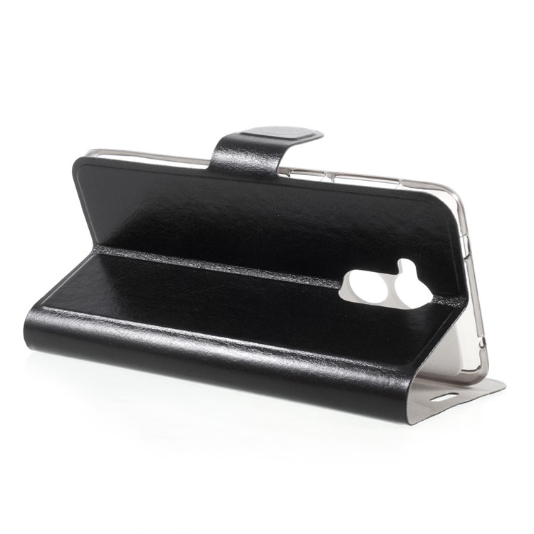 Crazy Horse Card Slot Stand Leather Case for Huawei Honor 6C - Black-4