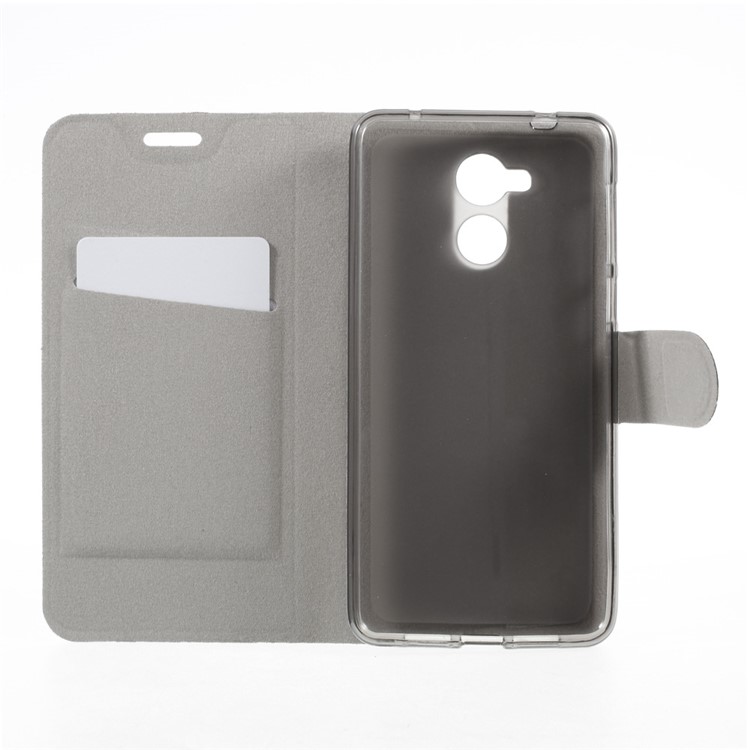 Crazy Horse Card Slot Stand Leather Case for Huawei Honor 6C - Black-5