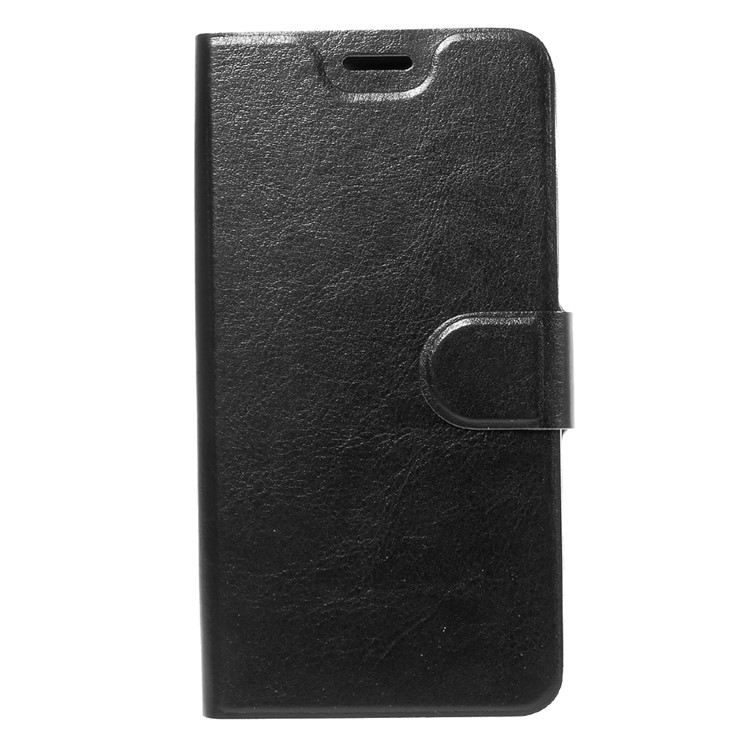 Crazy Horse Card Slot Stand Leather Case for Huawei Y3 (2017) - Black-2
