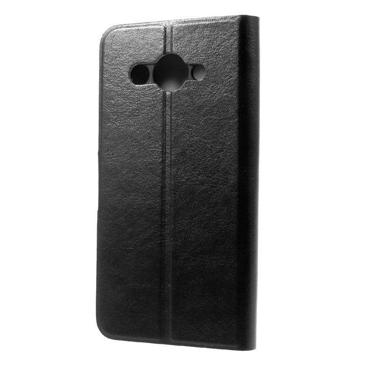 Crazy Horse Card Slot Stand Leather Case for Huawei Y3 (2017) - Black-3