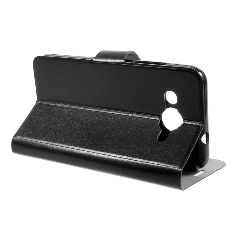 Crazy Horse Card Slot Stand Leather Case for Huawei Y3 (2017) - Black-4
