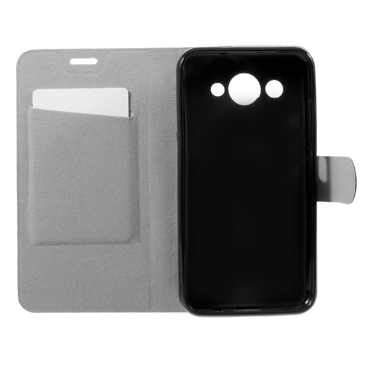 Crazy Horse Card Slot Stand Leather Case for Huawei Y3 (2017) - Black-5