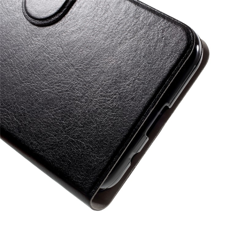 Crazy Horse Card Slot Stand Leather Case for Huawei Y3 (2017) - Black-8