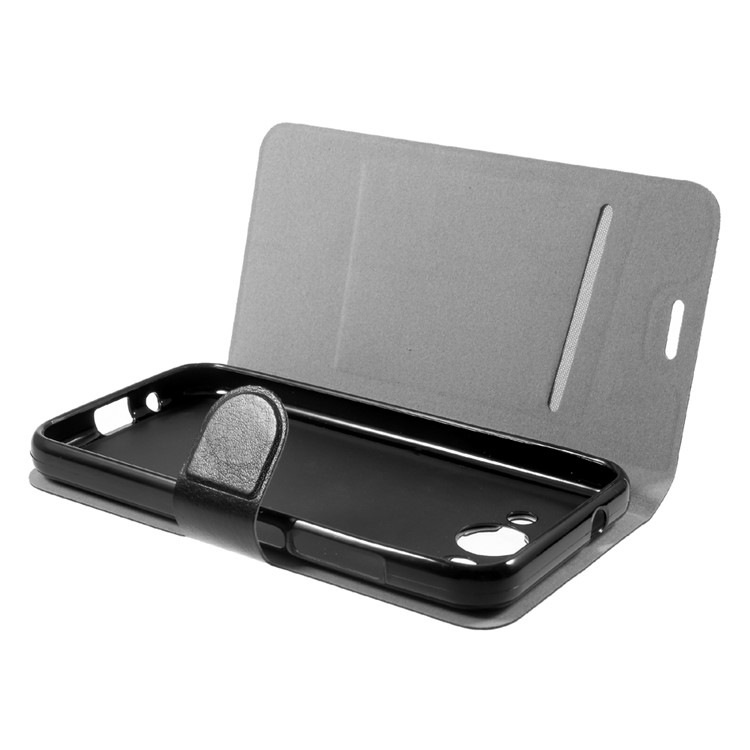 Crazy Horse Card Slot Stand Leather Case for Huawei Y3 (2017) - Black-9
