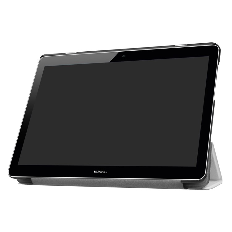 Per Huawei MediaPad T3 10 Custodia in Pelle Leather Leather Tri-fold - Bianco-6