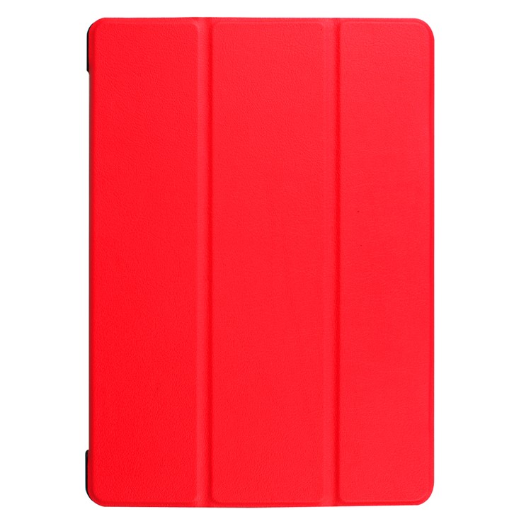 Tri-Fach Stand PU Ledertasche für Huawei MediaPad T3 10 - Rot-2