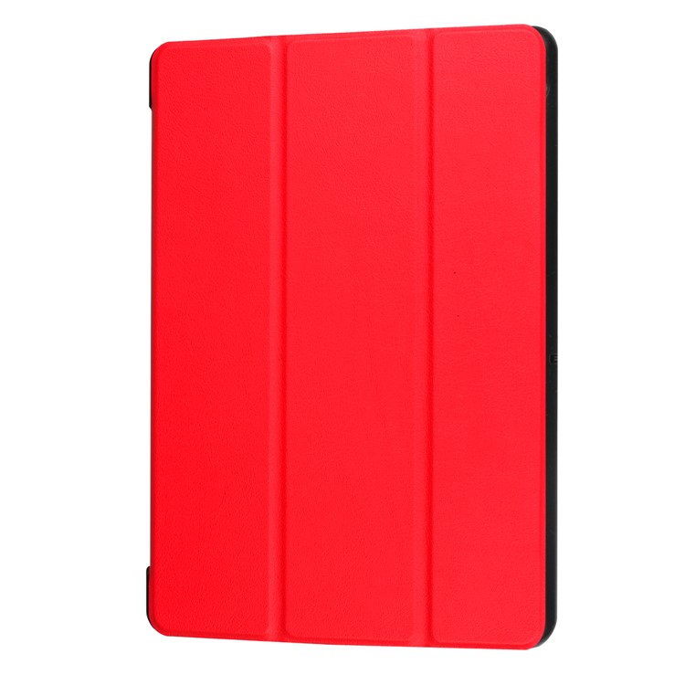 Tri-Fach Stand PU Ledertasche für Huawei MediaPad T3 10 - Rot-7