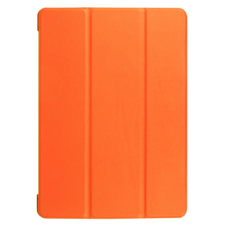tri-Pieghevole Copertura di vibrazione in pelle in PU per stand per Huawei MediaPad T3 10 - arancia-2