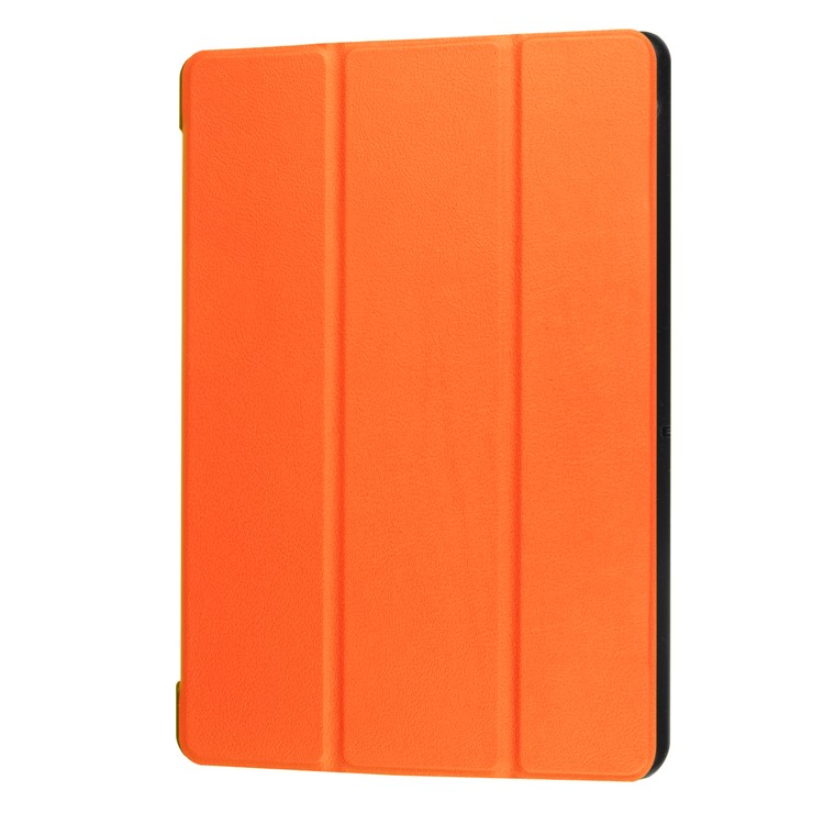 tri-Pieghevole Copertura di vibrazione in pelle in PU per stand per Huawei MediaPad T3 10 - arancia-7