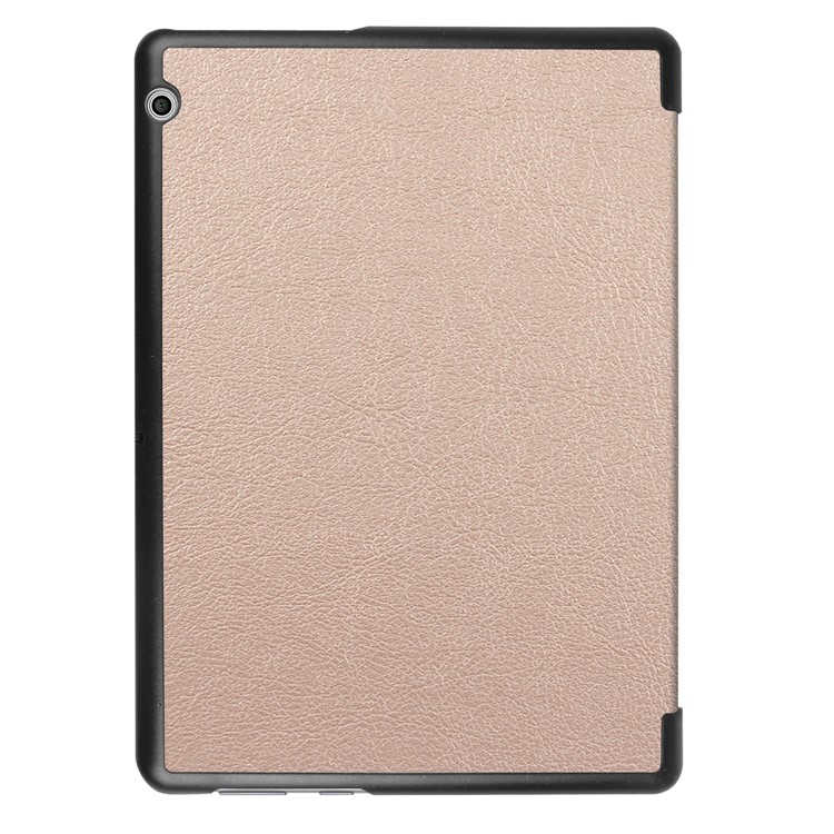 Per Huawei MediaPad T3 10 Tri-Piegare la copertura del ridurre in pani del cuoio dell'unità di elaborazione di sostegno del basamento - alzarsi aureo-3